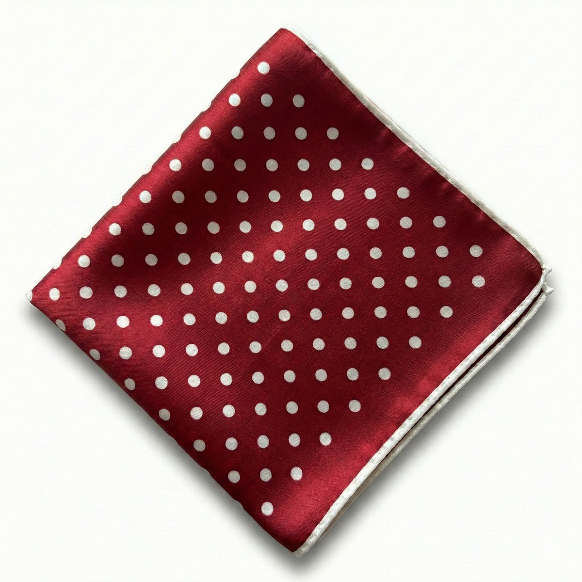 Formalaties Luxury Satin Polka Dot Hank Pocket Square & Bow Tie in Red/White