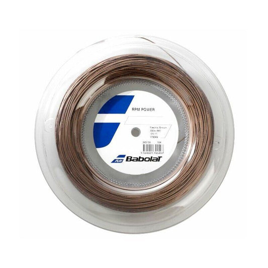 Babolat RPM Power 1.25mm / 17 Gauge Tennis String Reel Spool - Electric Brown