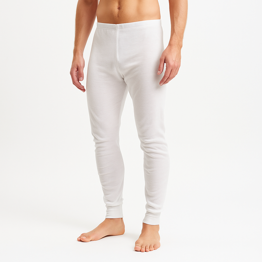 Sherpa Mens Polypro Thermal Long Johns Pants Baselayer Warm Winter in White-0