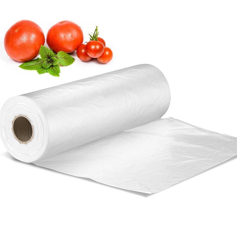 Produce Roll Bags Heavy Duty Food Grade Plastic Freezer Supermarket Bag Gusset-0