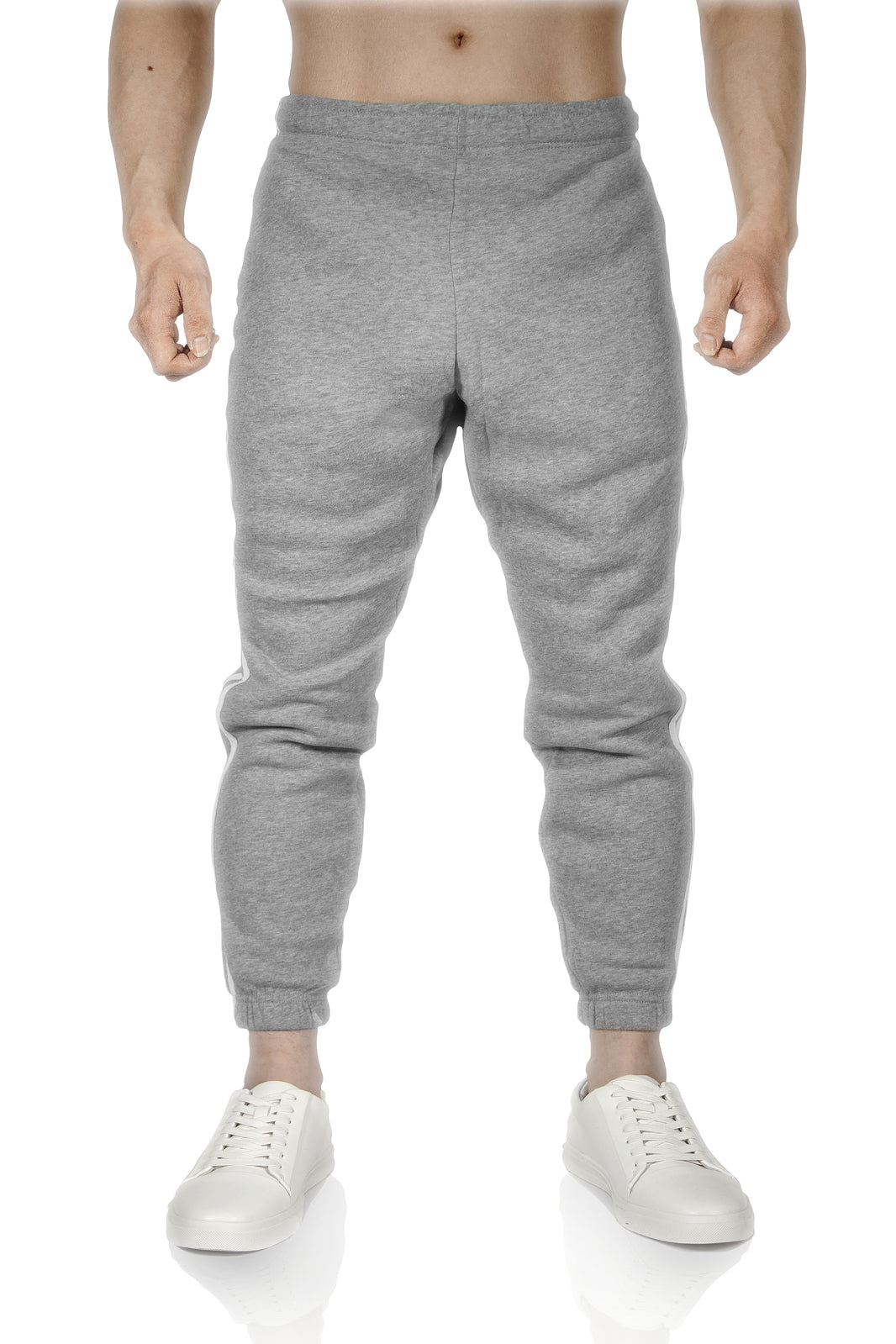 Mens Fleece Skinny Track Pants Jogger Gym Casual Sweat Trackies Warm Trousers-11