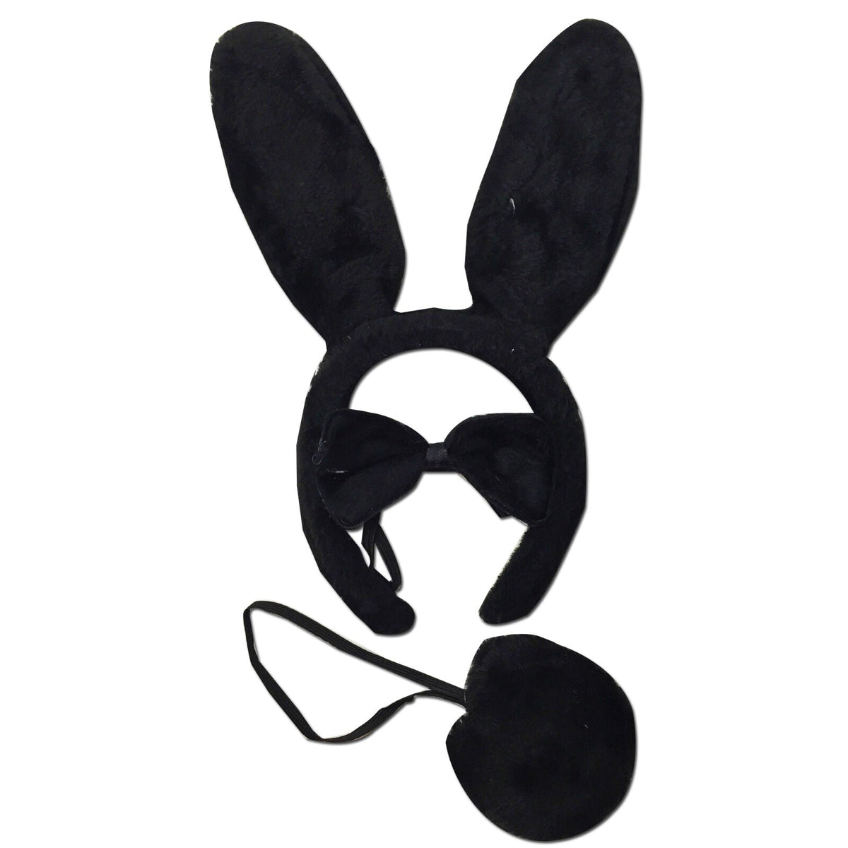 3 Piece Black Rabbit Set Animal Costume Dress Up Party Bow Tie Tail Ears Book Week