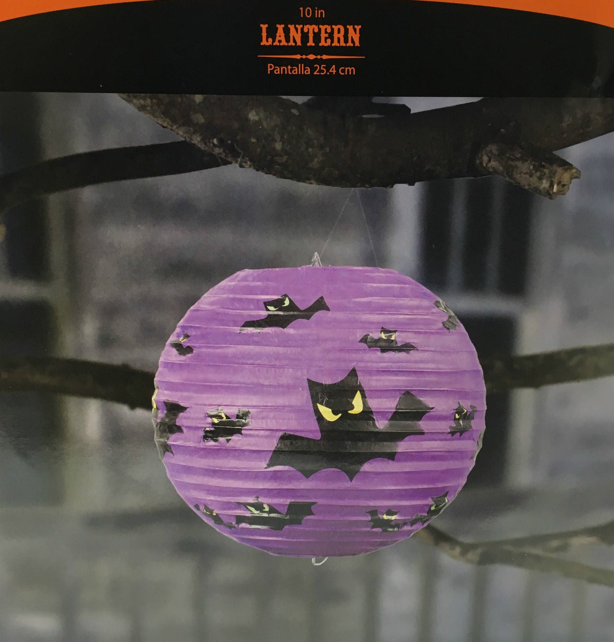 10" HALLOWEEN LANTERN Decoration Paper Party Decor Bats Hanging New