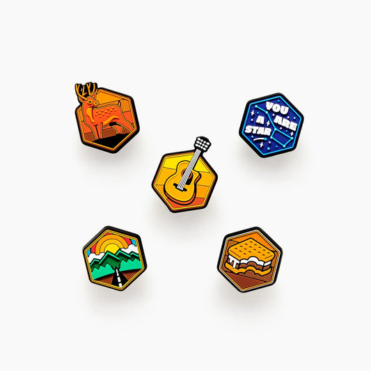 Joybees Popinz 5 Pack Shoe Charms Outdoor Adventure Theme in Camp Collection