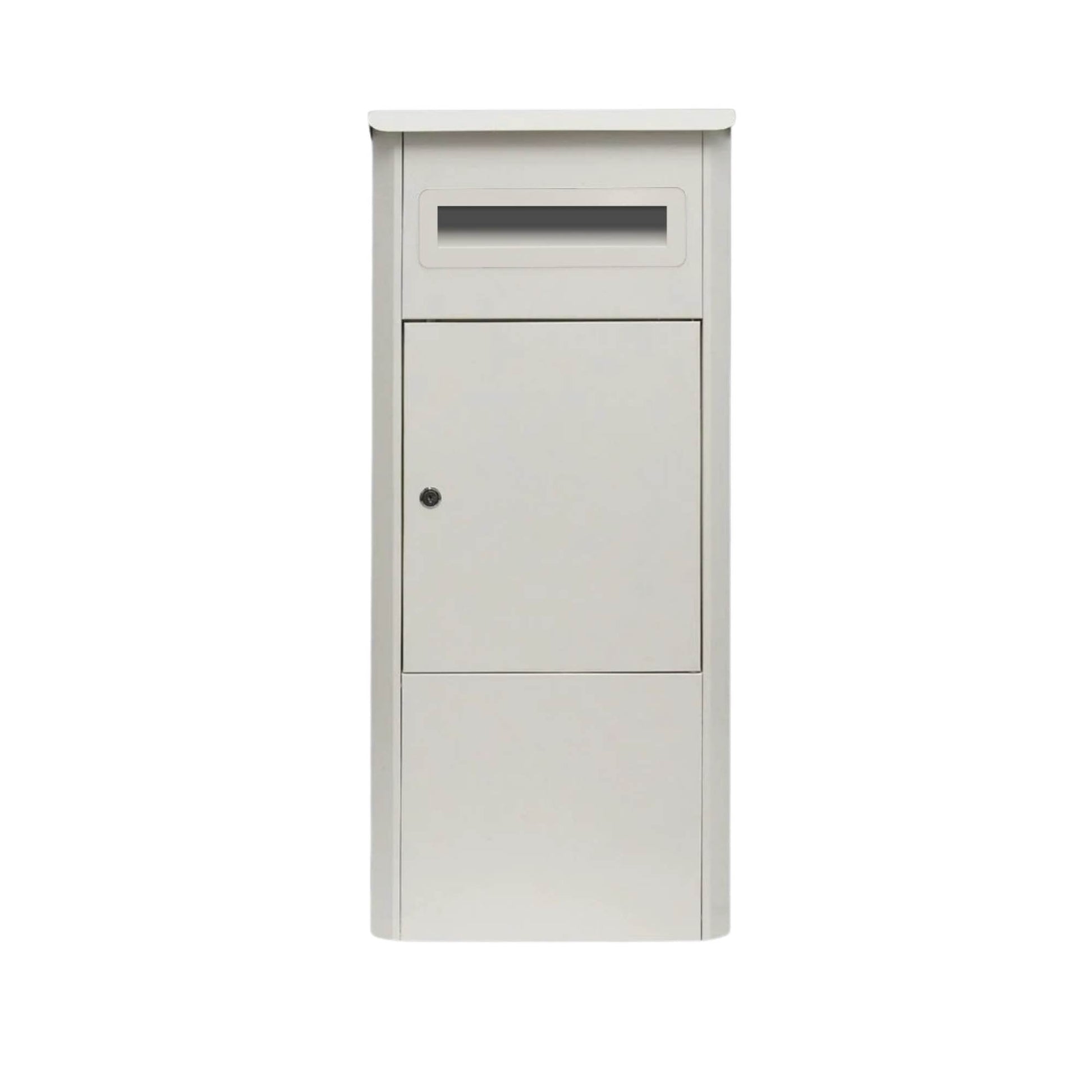 Parcel Delivery Drop Box Mailbox - Secure Home Package Post Locker 38x38x90cm White-0