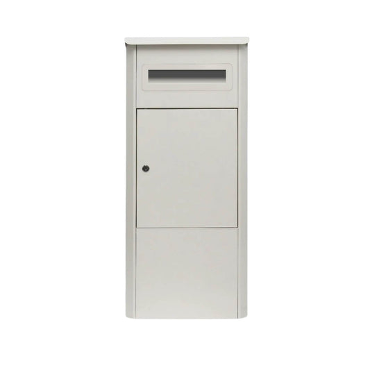 Parcel Delivery Drop Box Mailbox - Secure Home Package Post Locker 38x38x90cm White-0