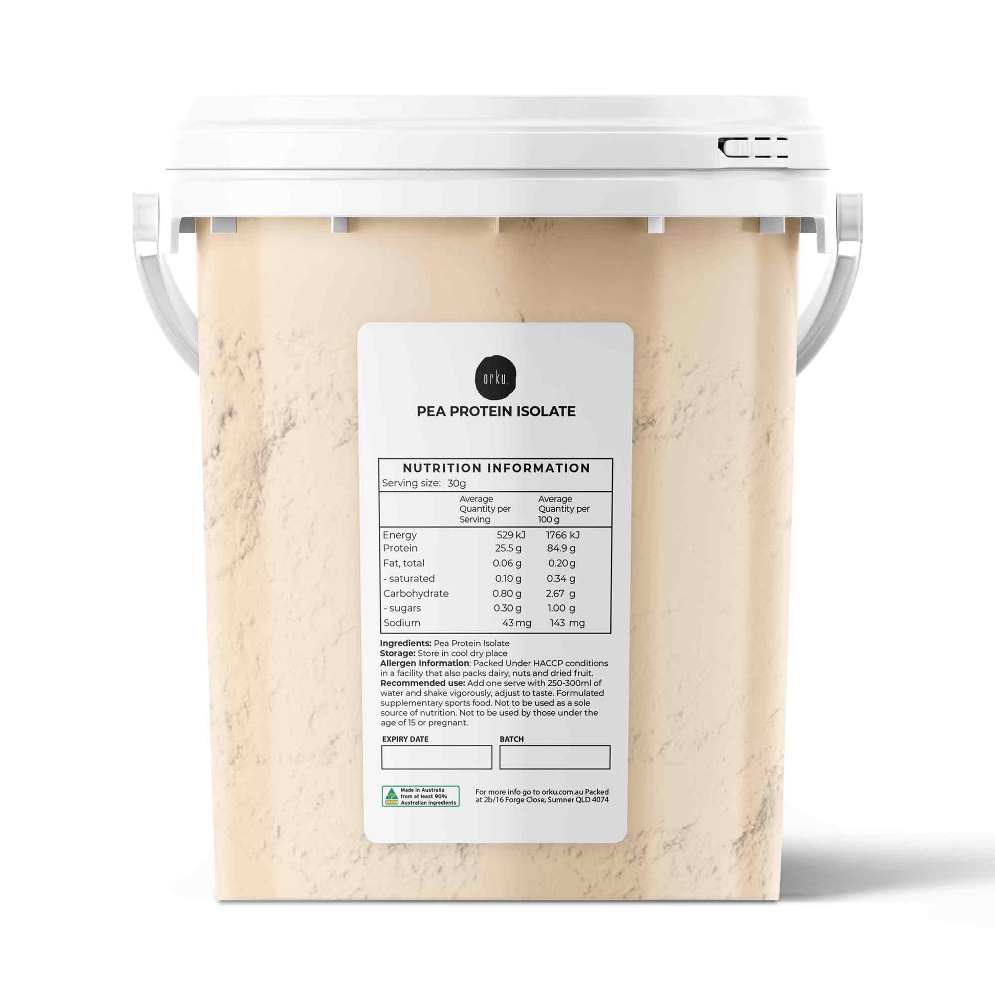 Pea Protein Powder Isolate Bucket - Plant Vegan Vegetarian Shake Supplement-1