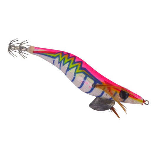 Finesse Rumoika Squid Jig, Pink Neon, size 3.5, 2 pack-0