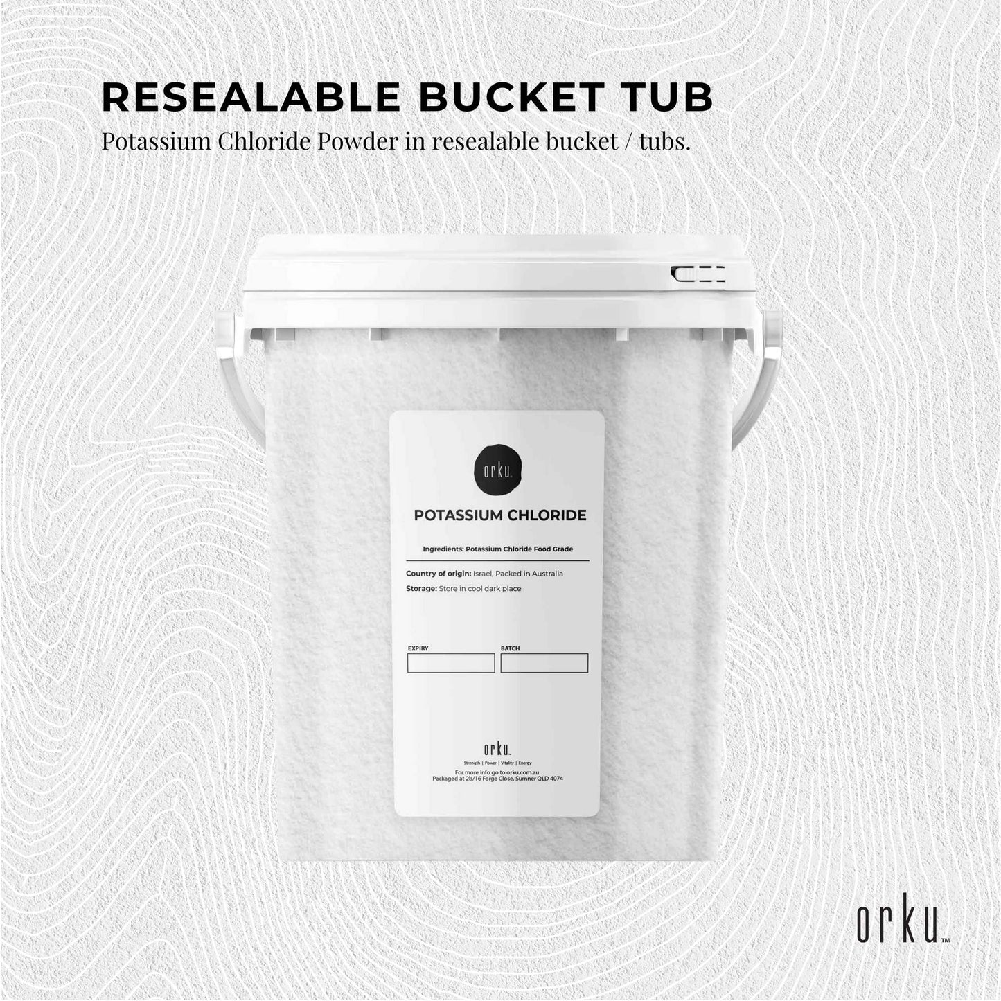 Potassium Chloride Powder Tub - Pure KCL E508 Food Grade Salt Replacer Bulk-2