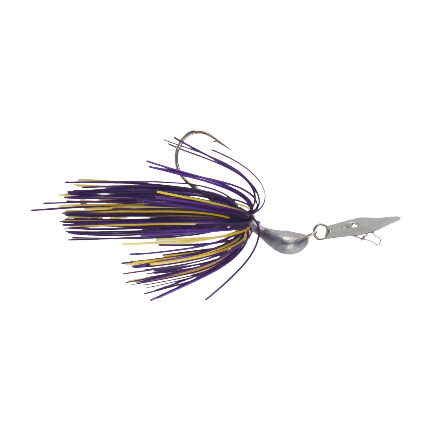 Dekoi 14gm Bladed Swim Jig, Chatterbait, Purple Gold, 2 pack-0