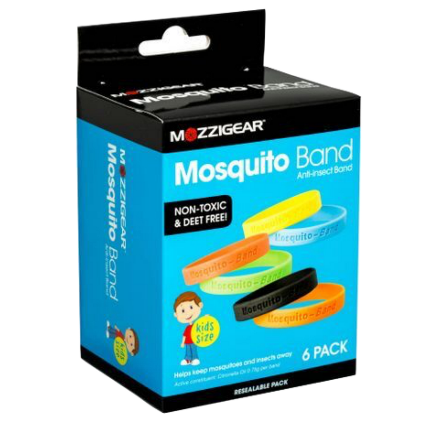 6x Mozzigear Anti Insect Mosquito Kids Wrist Band Repellent Repellant BULK-0