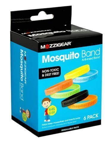 6x Mozzigear Anti Insect Mosquito Kids Wrist Band Repellent Repellant BULK-1