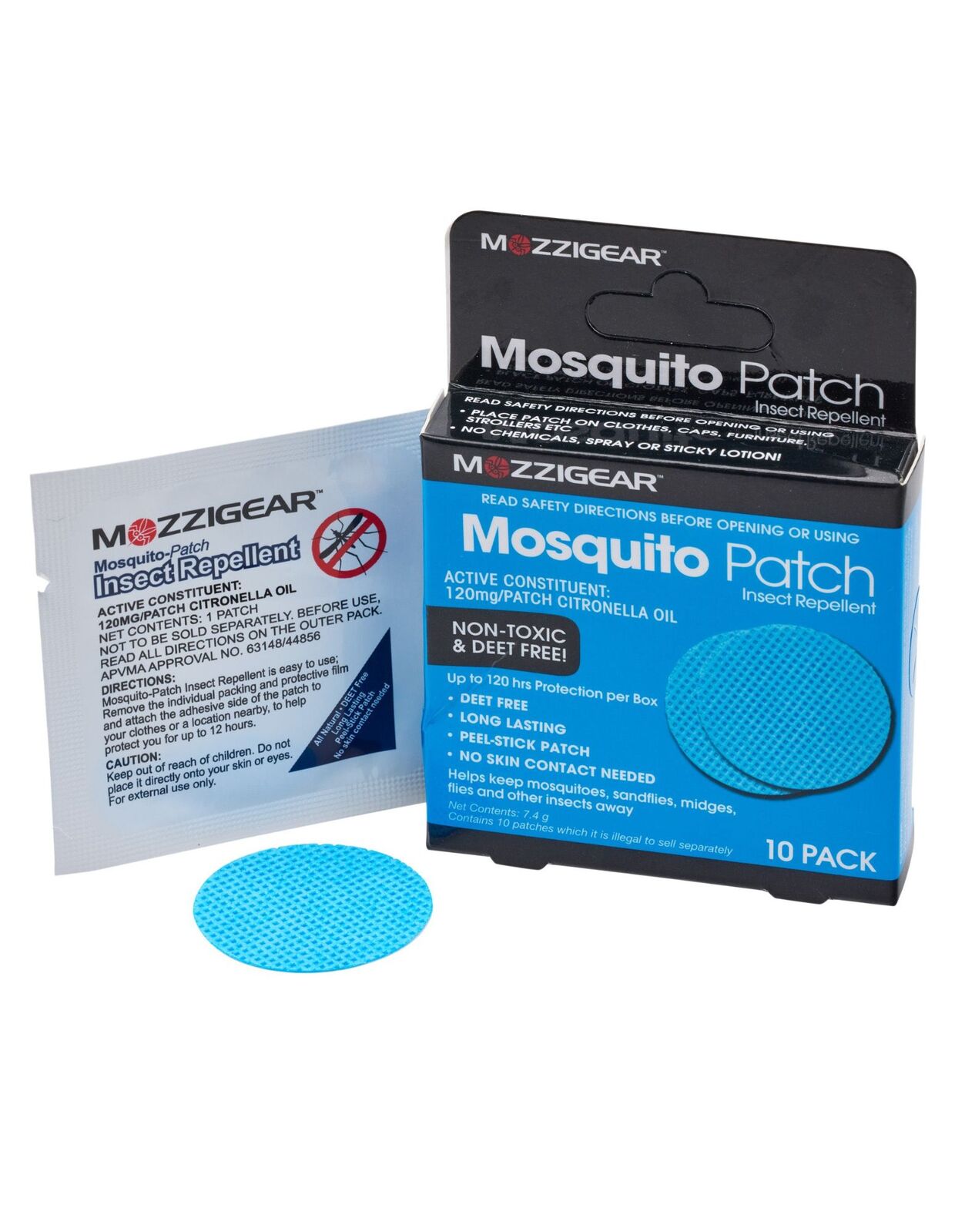 Mozzigear Mosquito Patch Repellant Repellent Adhesive 12 Hour - Pack of 10-0