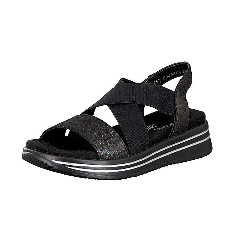 Remonte Womens Sandals Shoes Summer Removable Insole Light Soft - Black-1