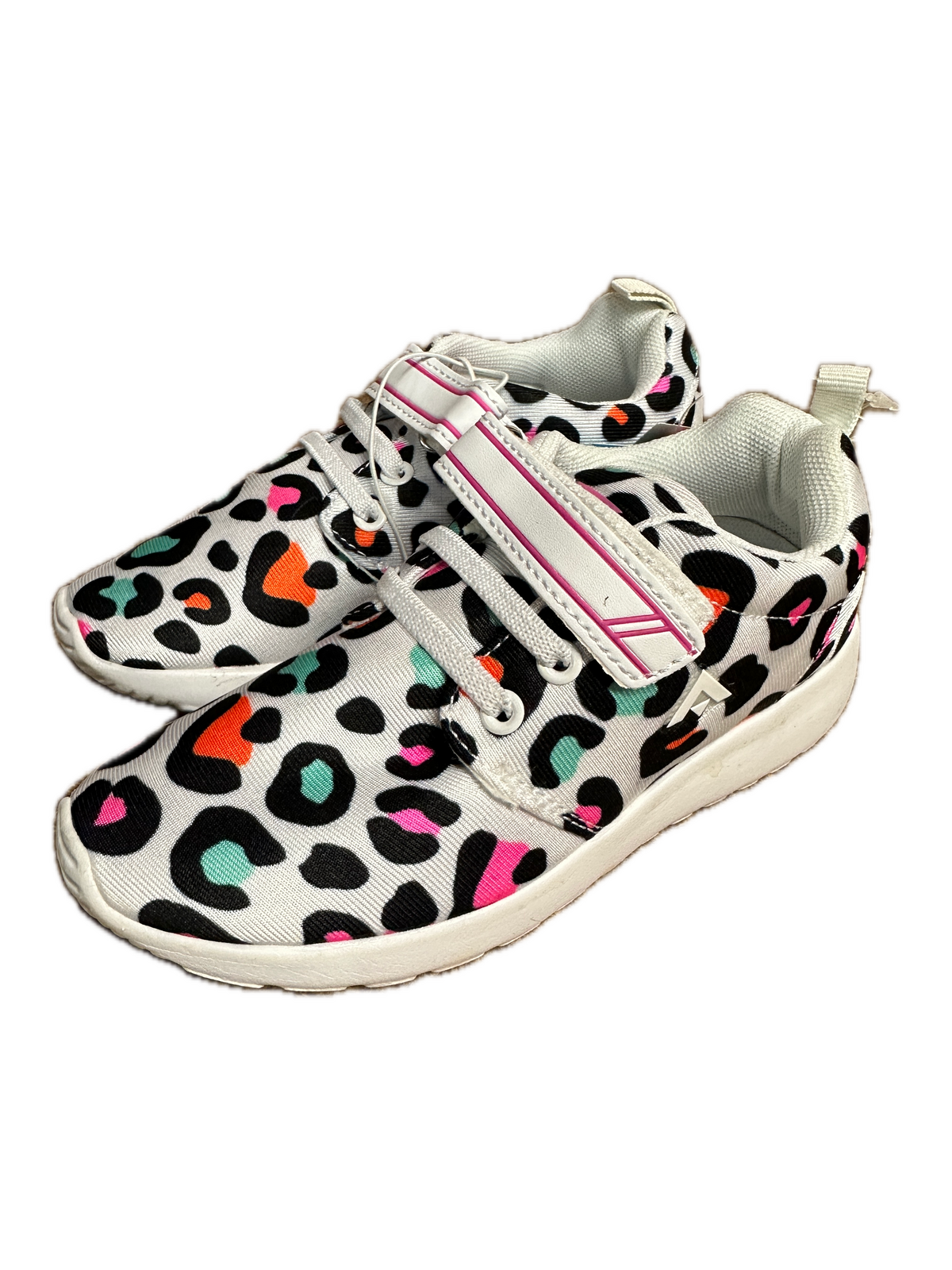 Aerosport Rascal Kids Junior Running Shoes Sneakers Strap Runners - Leopard Print-0