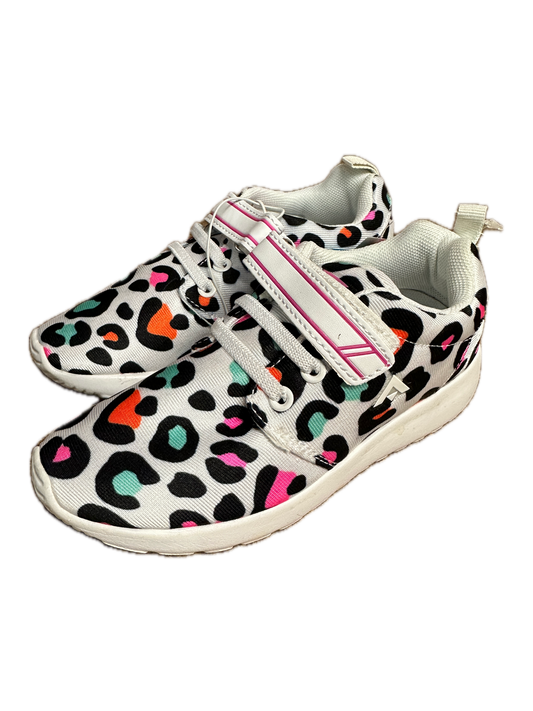 Aerosport Rascal Kids Junior Running Shoes Sneakers Strap Runners - Leopard Print-0