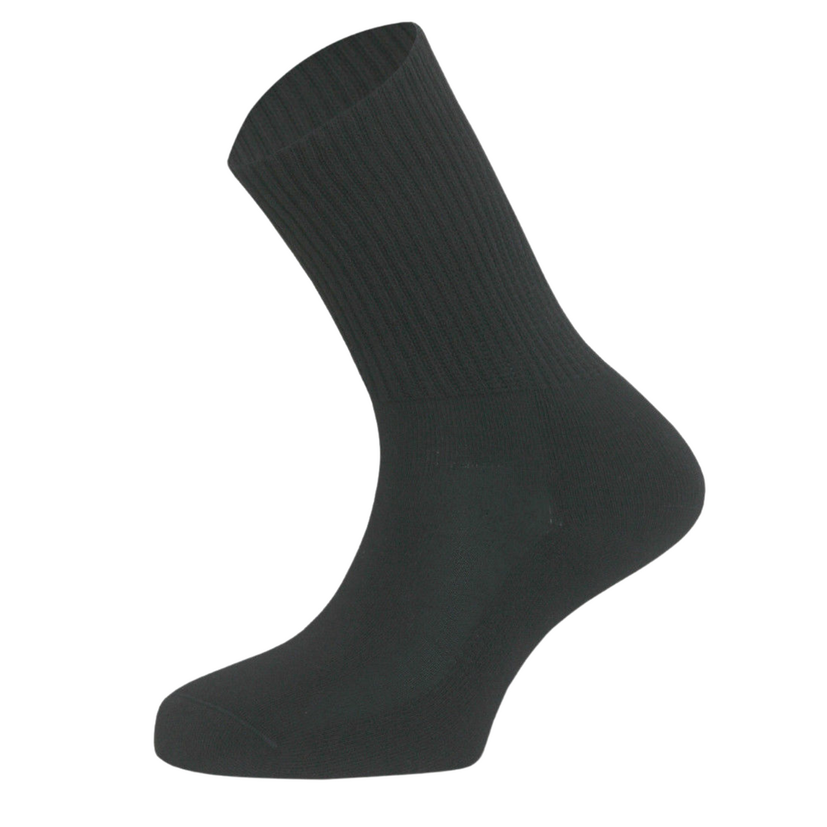REFLEXA Diabetic Socks Flat Toe Seam Comfort Medical Circulation Health Sock - Black