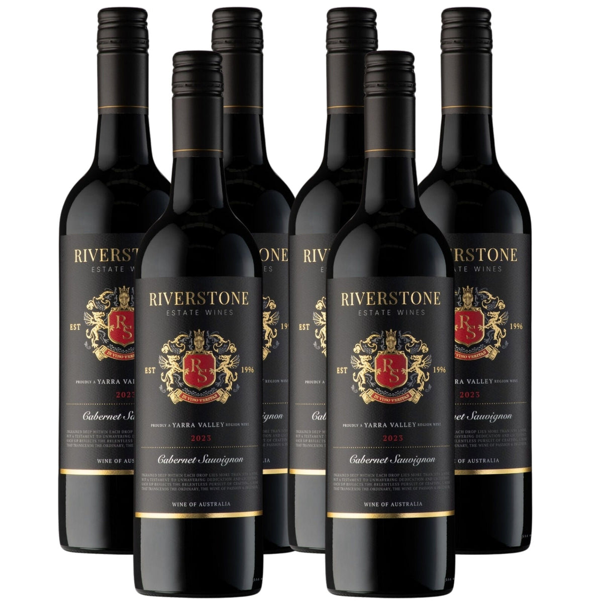 6-Pack 2023 Riverstone Estate Cabernet Sauvignon Red Wine Yarra Valley - 750ml Bottle