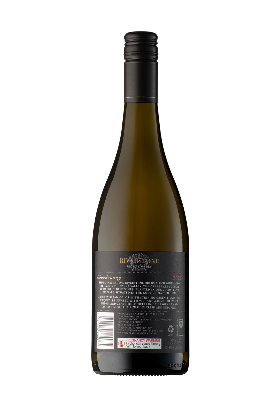 6-Pack 2023 Riverstone Estate Chardonnay White Wine - 750ml Bottle