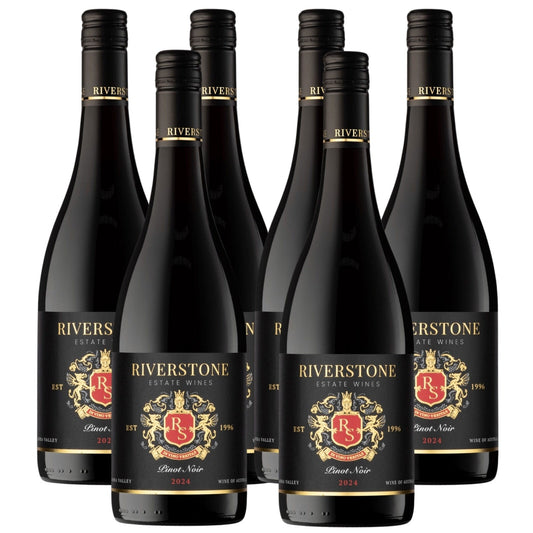 6-Pack 2024 Riverstone Estate Pinot Noir Red Wine Yarra Valley - 750ml Bottle