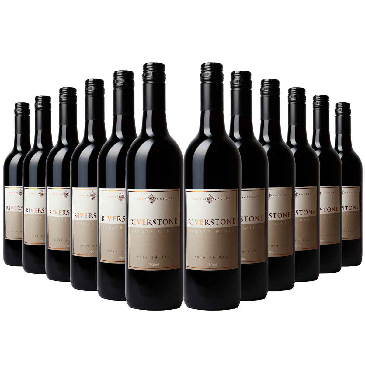 12x 2019 Riverstone Estate Shiraz Red Wine - 750ml Bottle