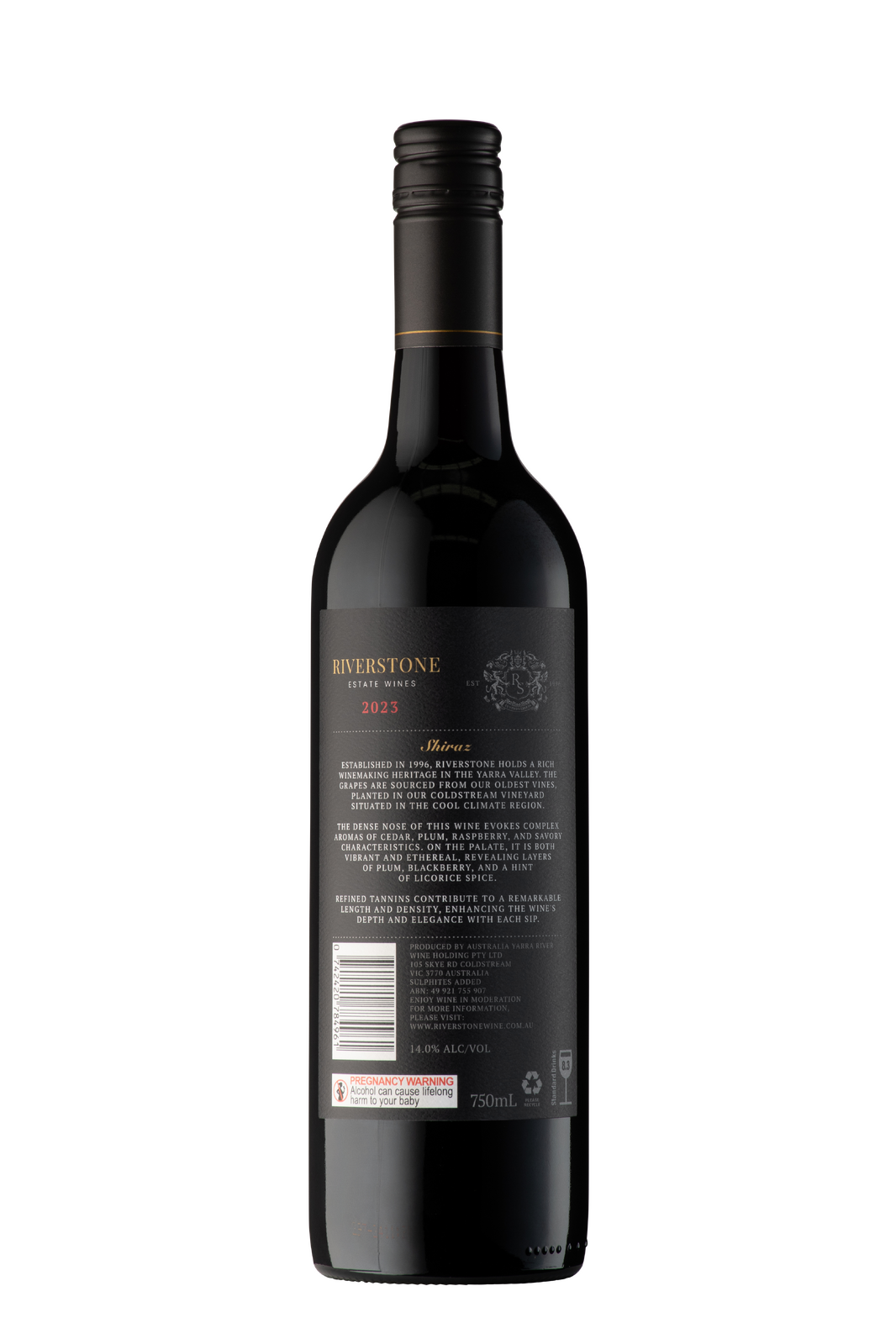 6-Pack 2023 Riverstone Estate Shiraz Red Wine - 750ml Bottle