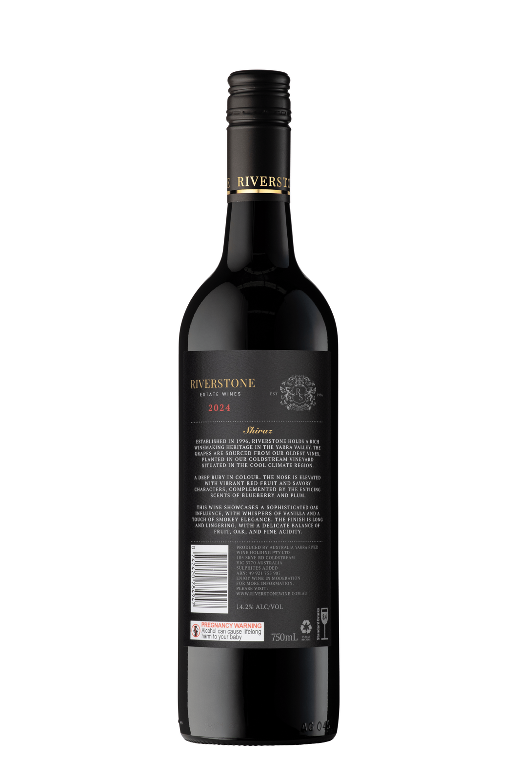 6-Pack 2024 Riverstone Estate Shiraz Red Wine - 750ml Bottle