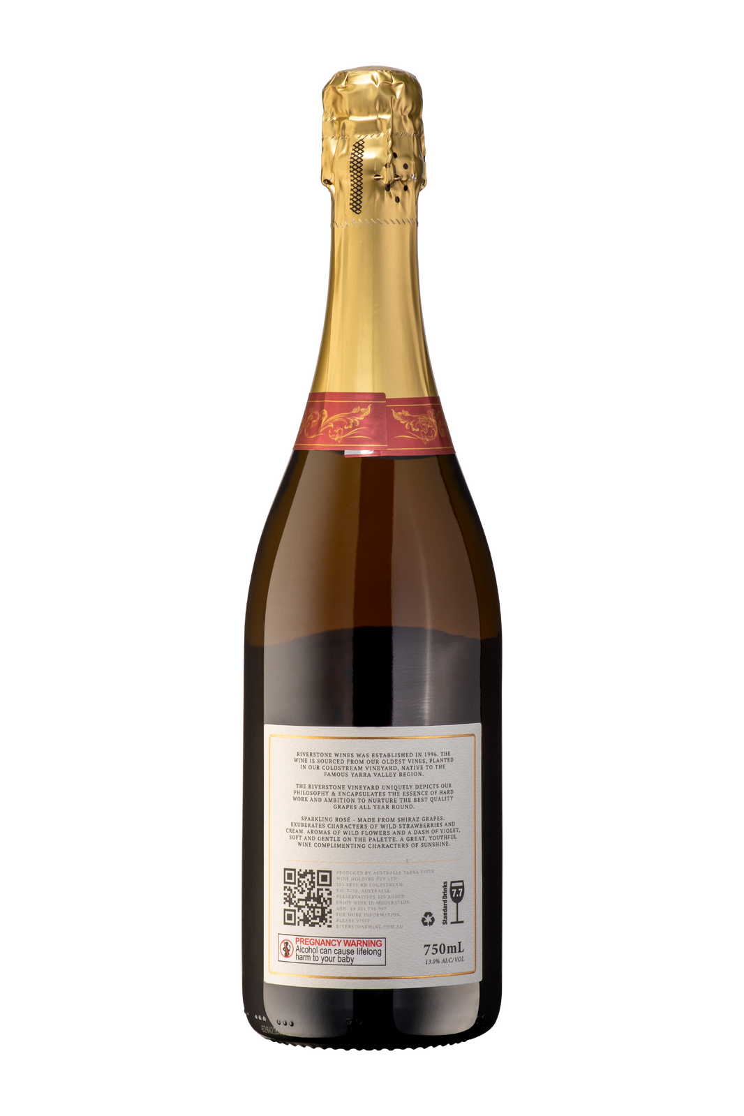 2022 Riverstone Estate Sparkling Rosé Red Wine - 750ml Bottle