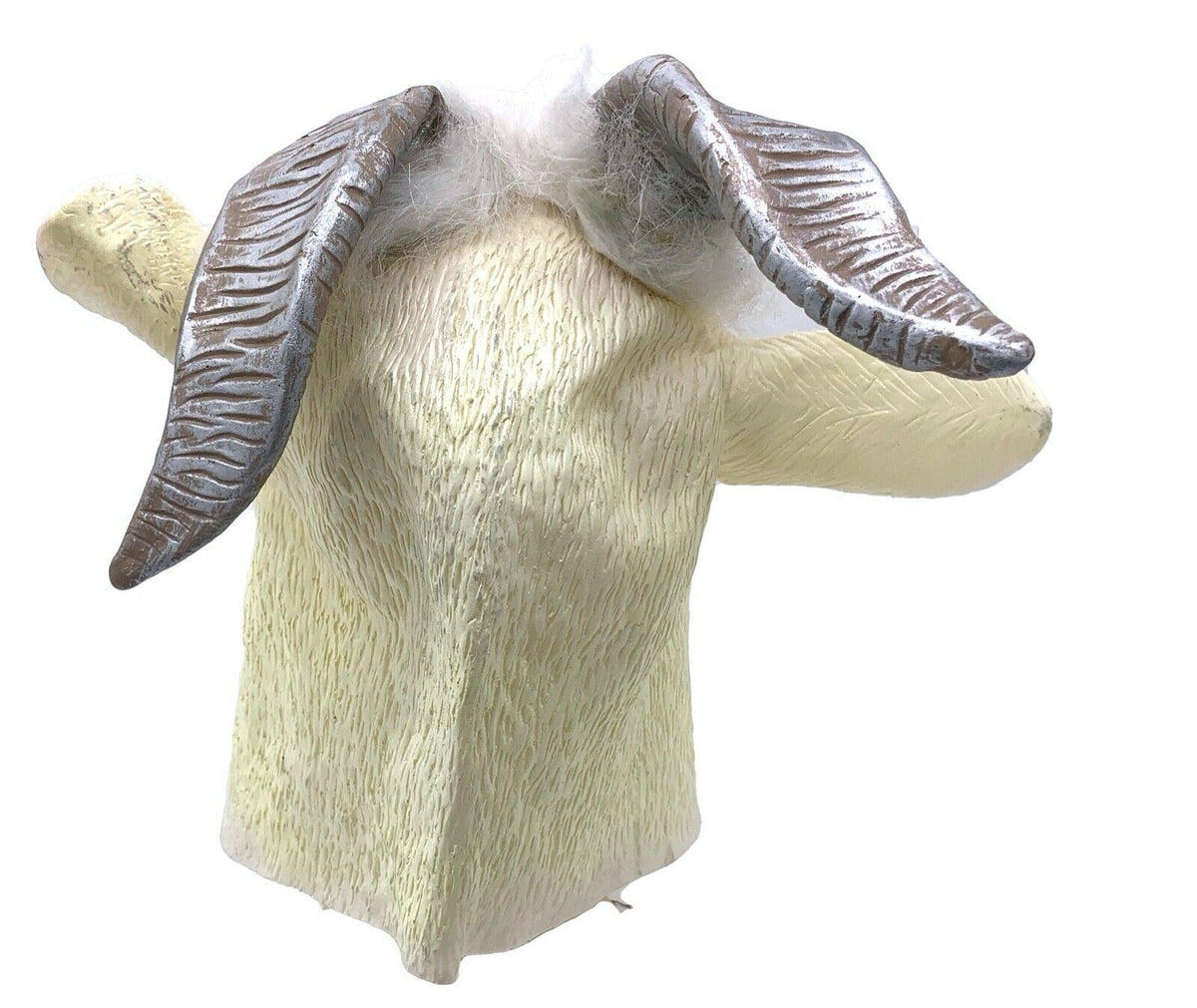 Goat Latex Mask Full Head Animal Sheep Costume Halloween Party Cosplay - White