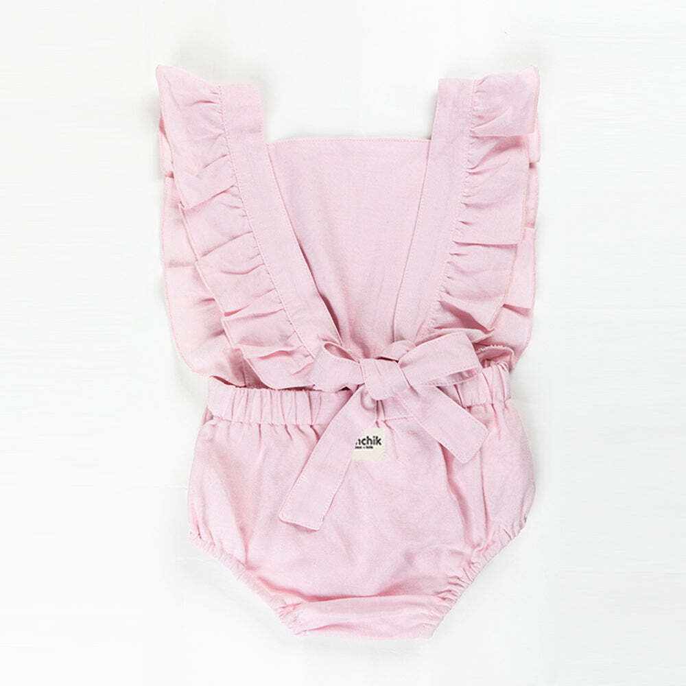 Ponchik Babies + Kids Ruffle Back Romper - Lemonade-3
