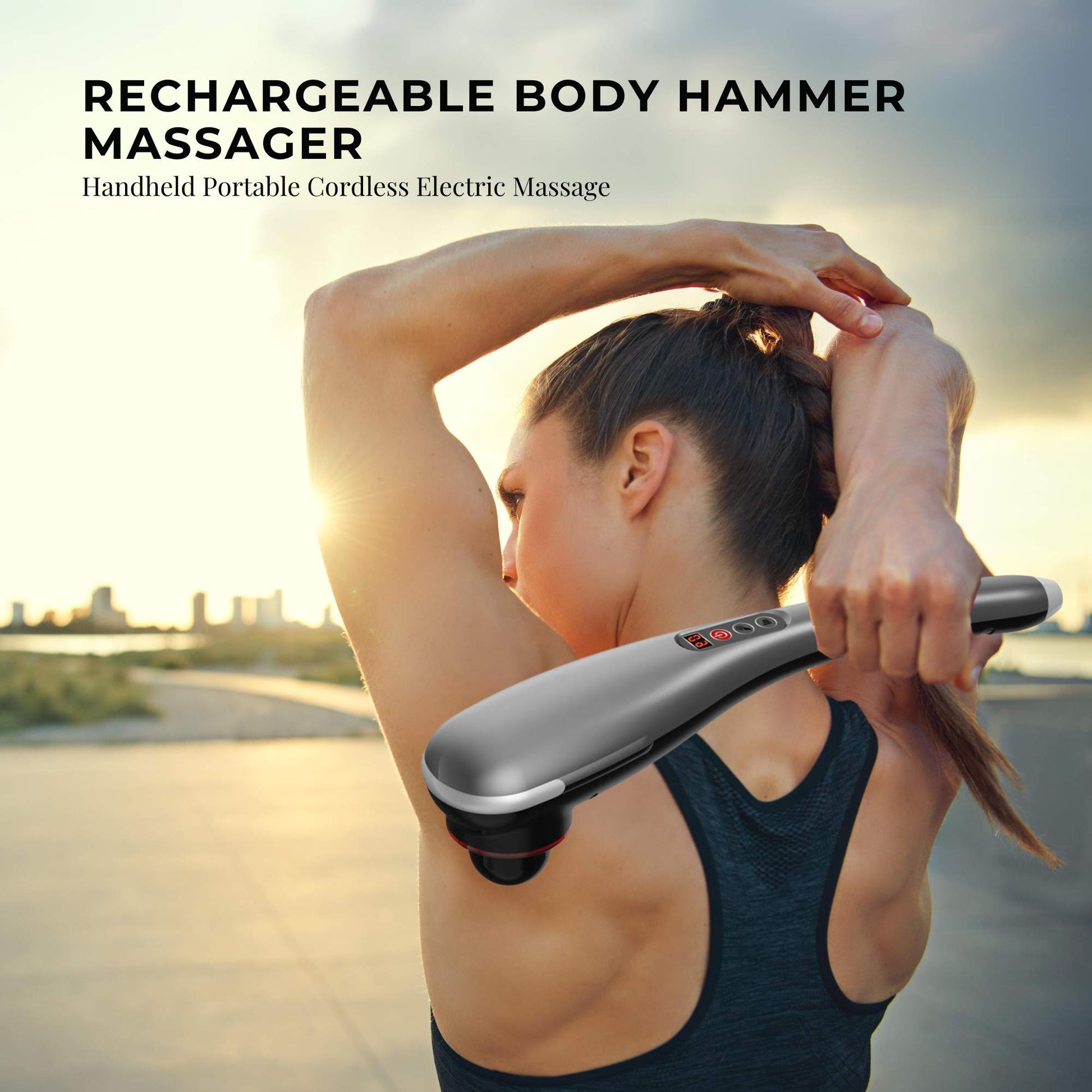 Rechargeable Body Hammer Massager - Handheld Portable Cordless Electric Massage-1