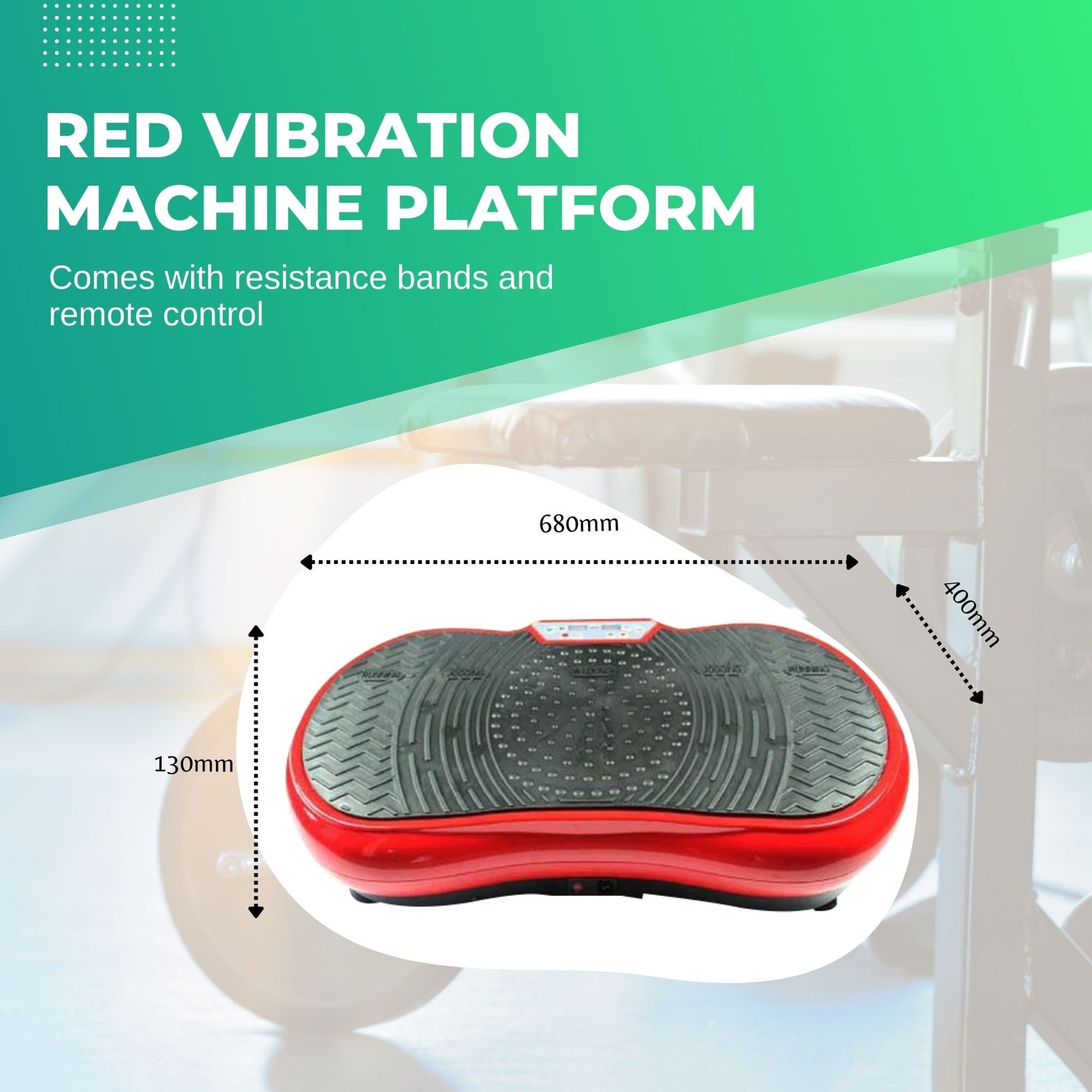 Red Vibration Machine Platform - Exercise Vibrating Plate - Whole Body Workout-1