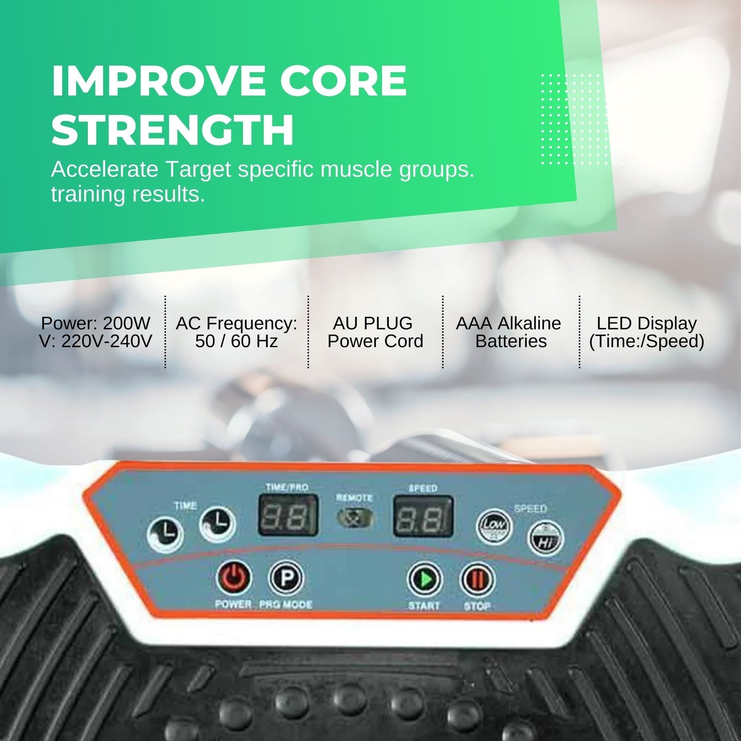 Red Vibration Machine Platform - Exercise Vibrating Plate - Whole Body Workout-4