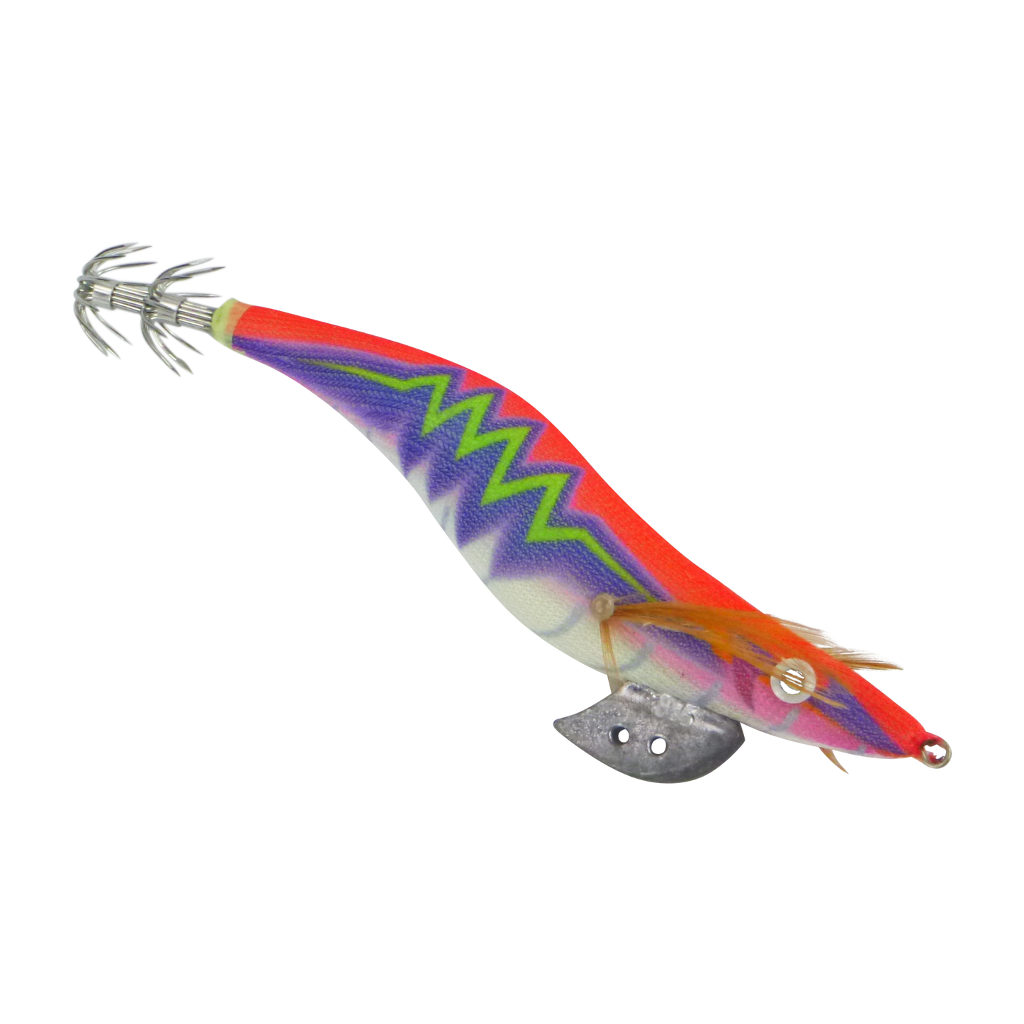 Finesse Rumoika Squid Jig, Red Flare, size 3.5, 2 pack-0