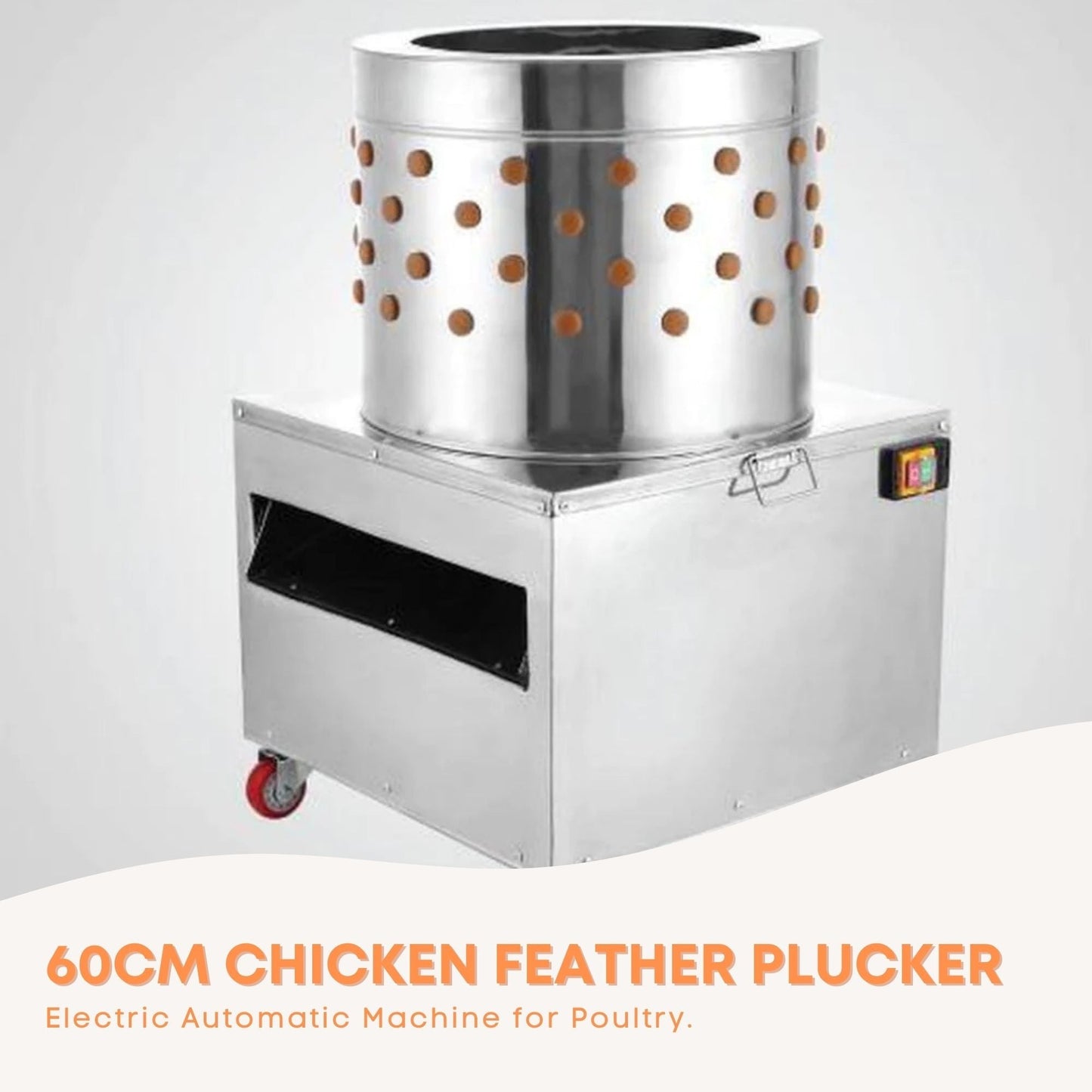 Rooster Farms 60cm Chicken Feather Plucker Electric Poultry Defeathering-1