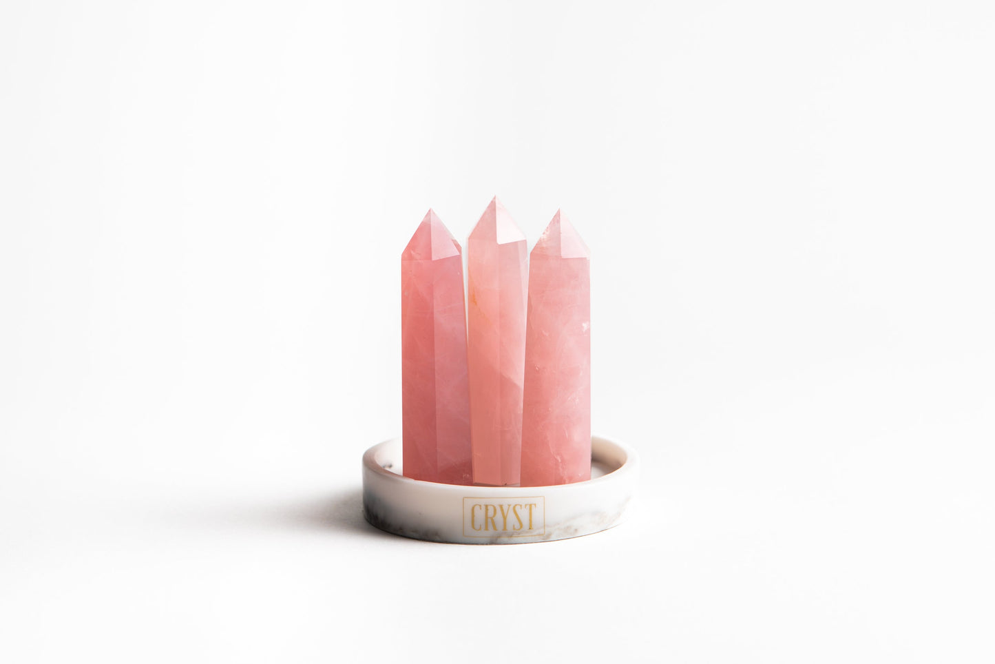 Rose Quartz Crystal Trio-3