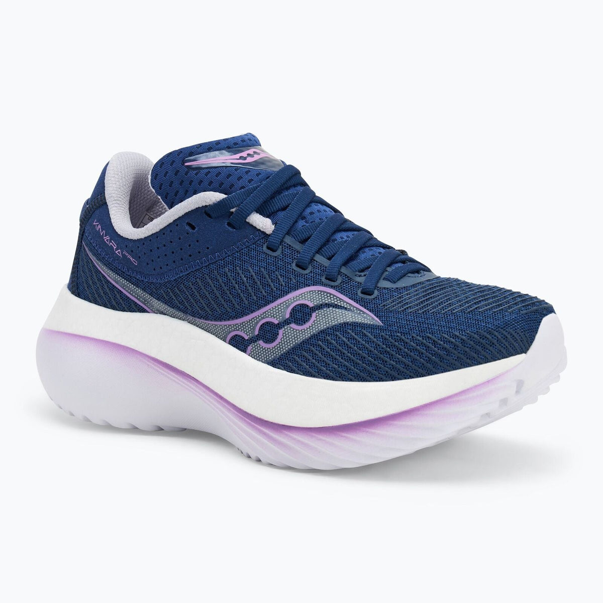 Saucony Womens Running Shoes Kinavara Pro in Indigo / Mauve - Size US 6.5
