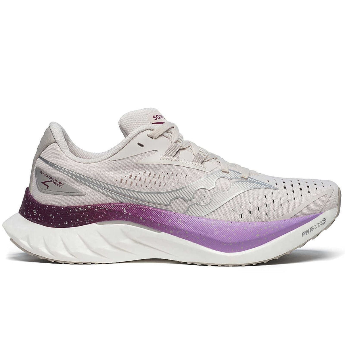 Womens Saucony Endorphin Speed 4 in Moon/Plum Sneakers Shoes - Size 7