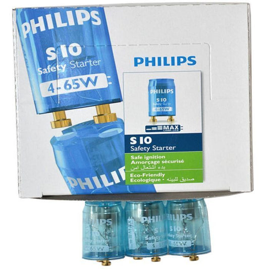 Philips S10 Safety Starters for Fluorescent Lamps Lights - 2 Boxes of 25-0