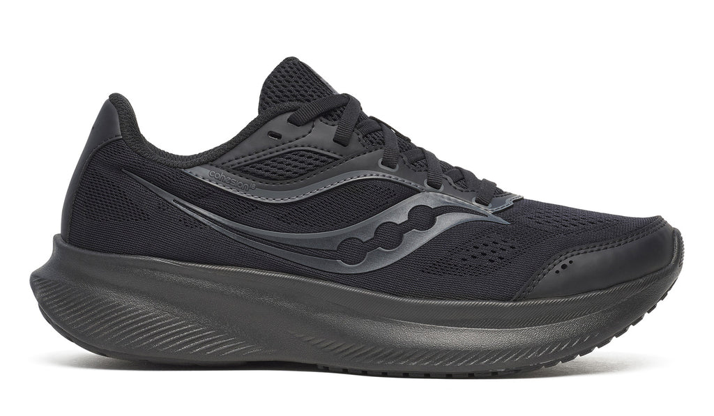 Saucony Womens Cohesion 18 (Wide) Shoes Runners Sneakers in Triple Black