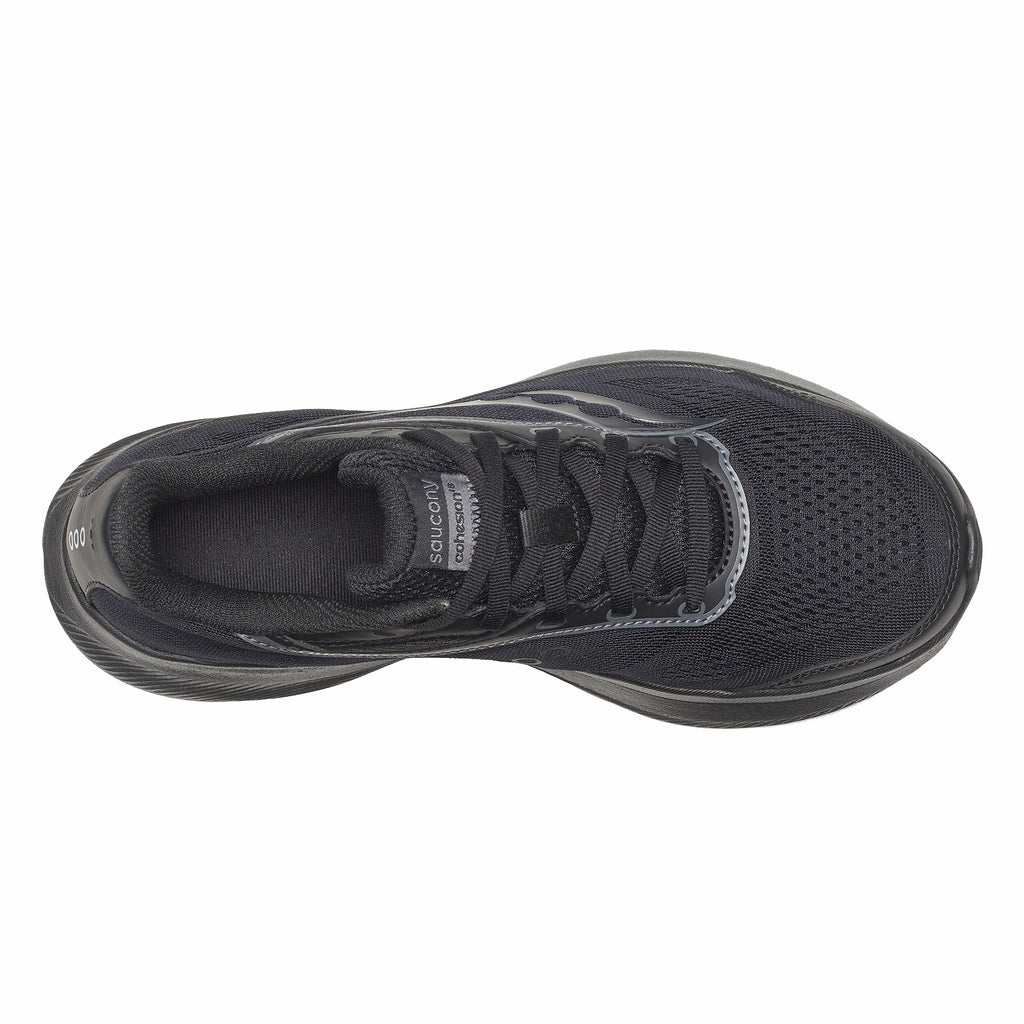 Saucony Womens Cohesion 18 (Wide) Shoes Runners Sneakers in Triple Black