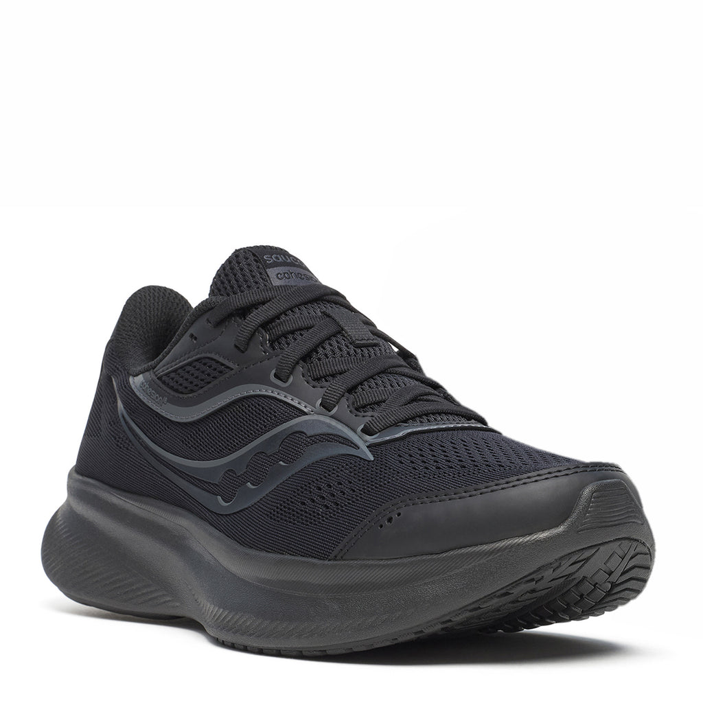 Saucony Womens Cohesion 18 (Wide) Shoes Runners Sneakers in Triple Black
