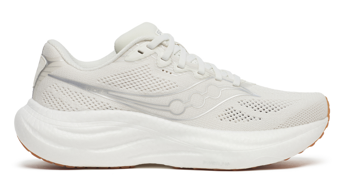 Saucony Womens Ride 19 Sneakers Shoes Running Runners in Ivory/Gum