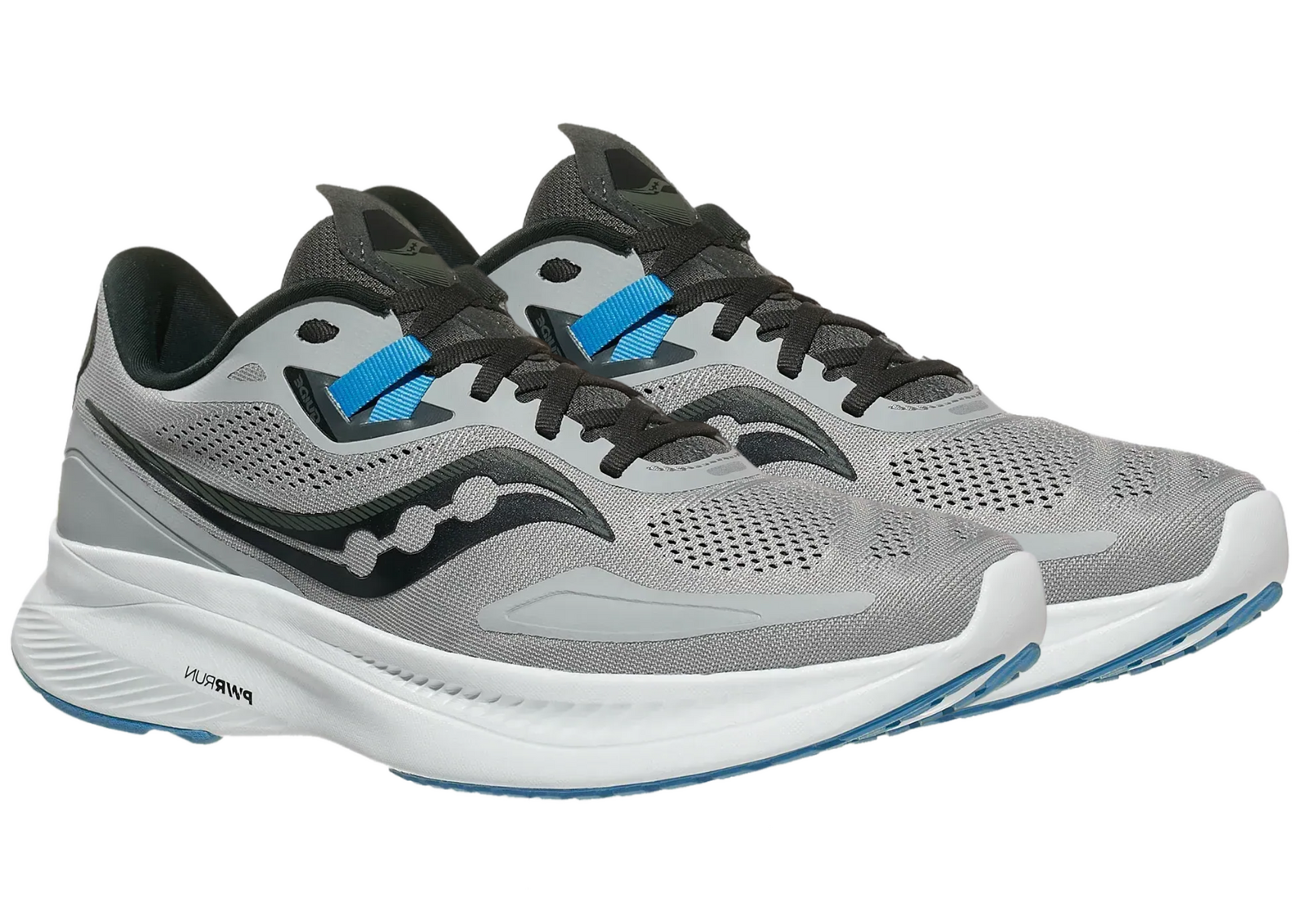 Saucony Mens Guide 15 Lightweight Running Sneaker Athletic Shoes - Alloy/Topaz-1
