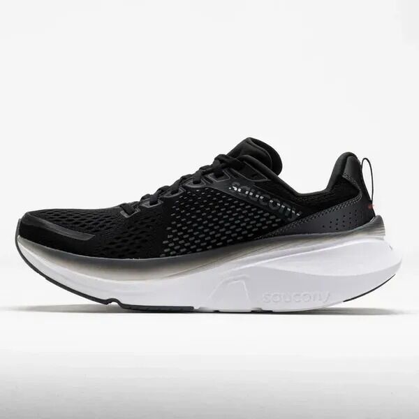 Wide Saucony Guide 17 Mens Running Shoes Stability Support - Black White-2