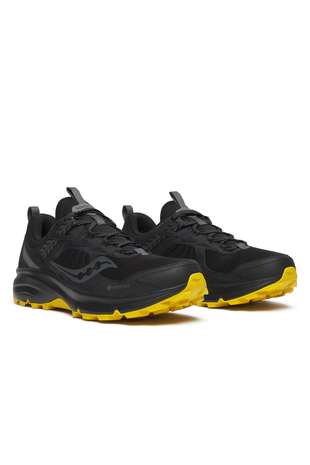 Saucony Mens Excursion TR17 Gore-Tex Waterproof Sneakers Shoes in Black/Oak