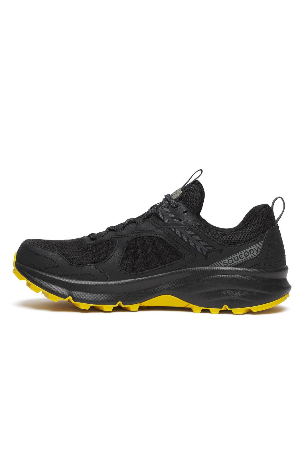 Saucony Mens Excursion TR17 Gore-Tex Waterproof Sneakers Shoes in Black/Oak