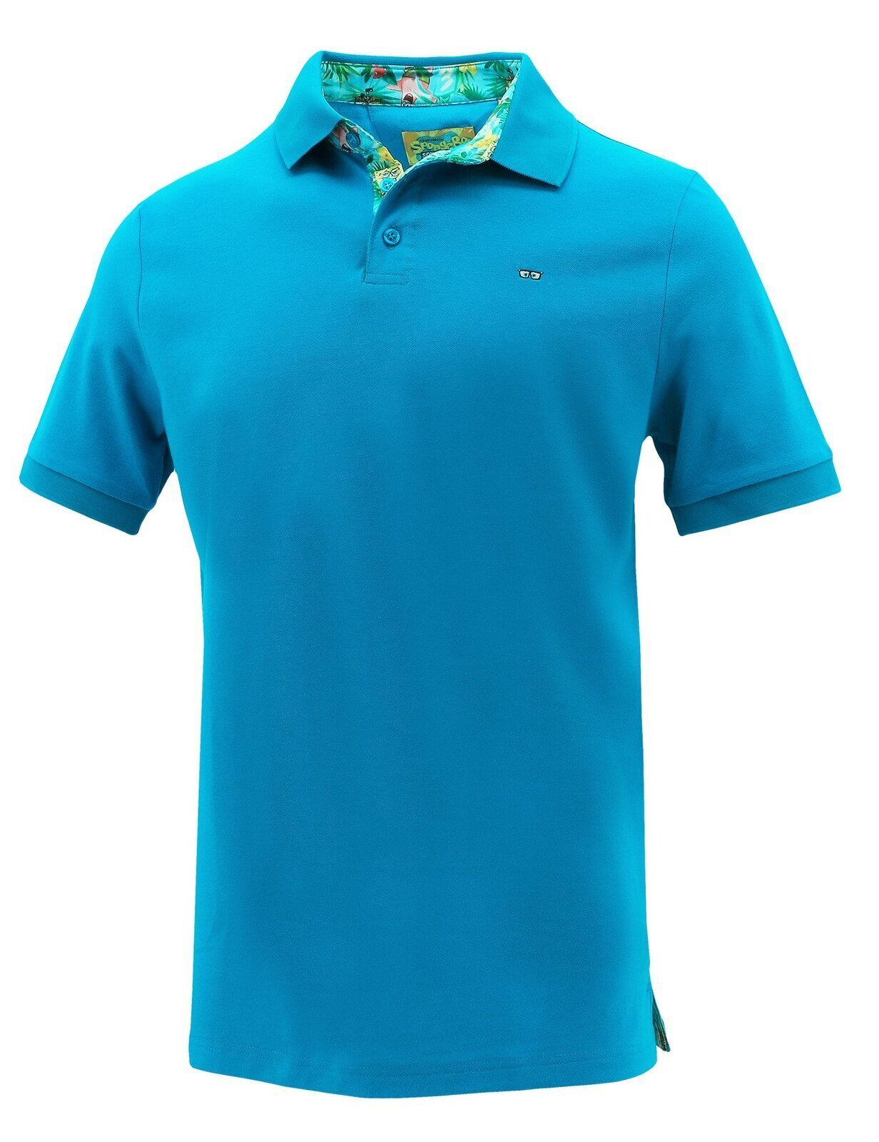 Spongebob Squarepants Mens Polo Shirt Top Hawaiian - Blue-1