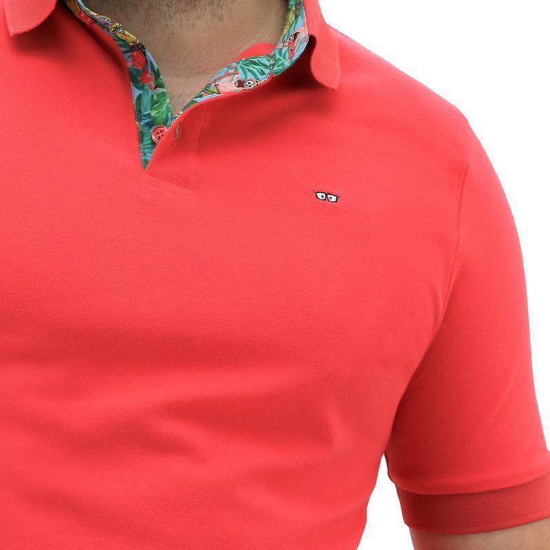 SPONGEBOB Squarepants Mens Polo Shirt Collar Hawaiian - Red-3