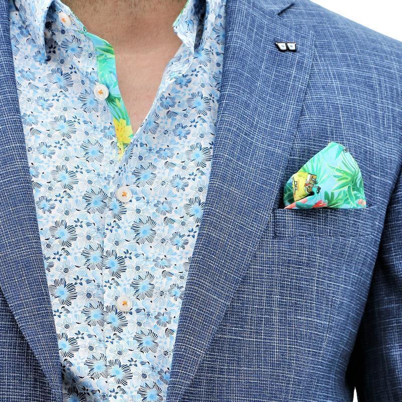 SpongeBob Squarepants Mens Long Sleeve Shirt Hawaiian - Floral Print-3